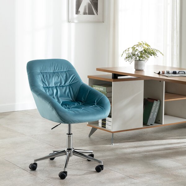 Latitude Run® Office Task Chair Velvet Blue  Wayfair.ca